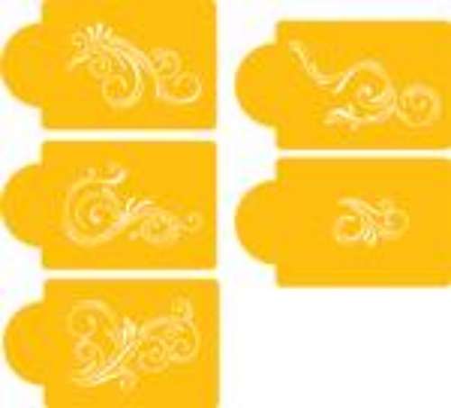 Scroll Stencil Set of 5 - Click Image to Close